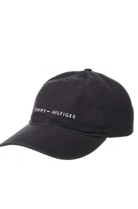 Tommy Hilfiger Men's Logo Dad Baseball Cap- Charcoal